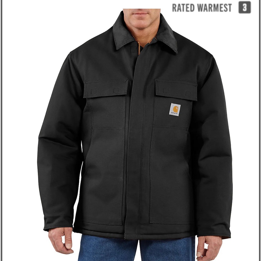 Brand New with Tags Mens Carhartt Firm Duck Insulated Traditional Coat Size L